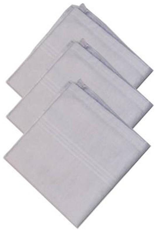 

Clarita White Cotton Handkerchiefs ( Pack of 3 )