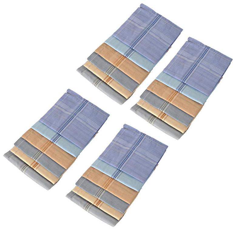 

Clarita Cotton Men s Handkerchief Combo Pack of 24 (Multi-Color-Striped)