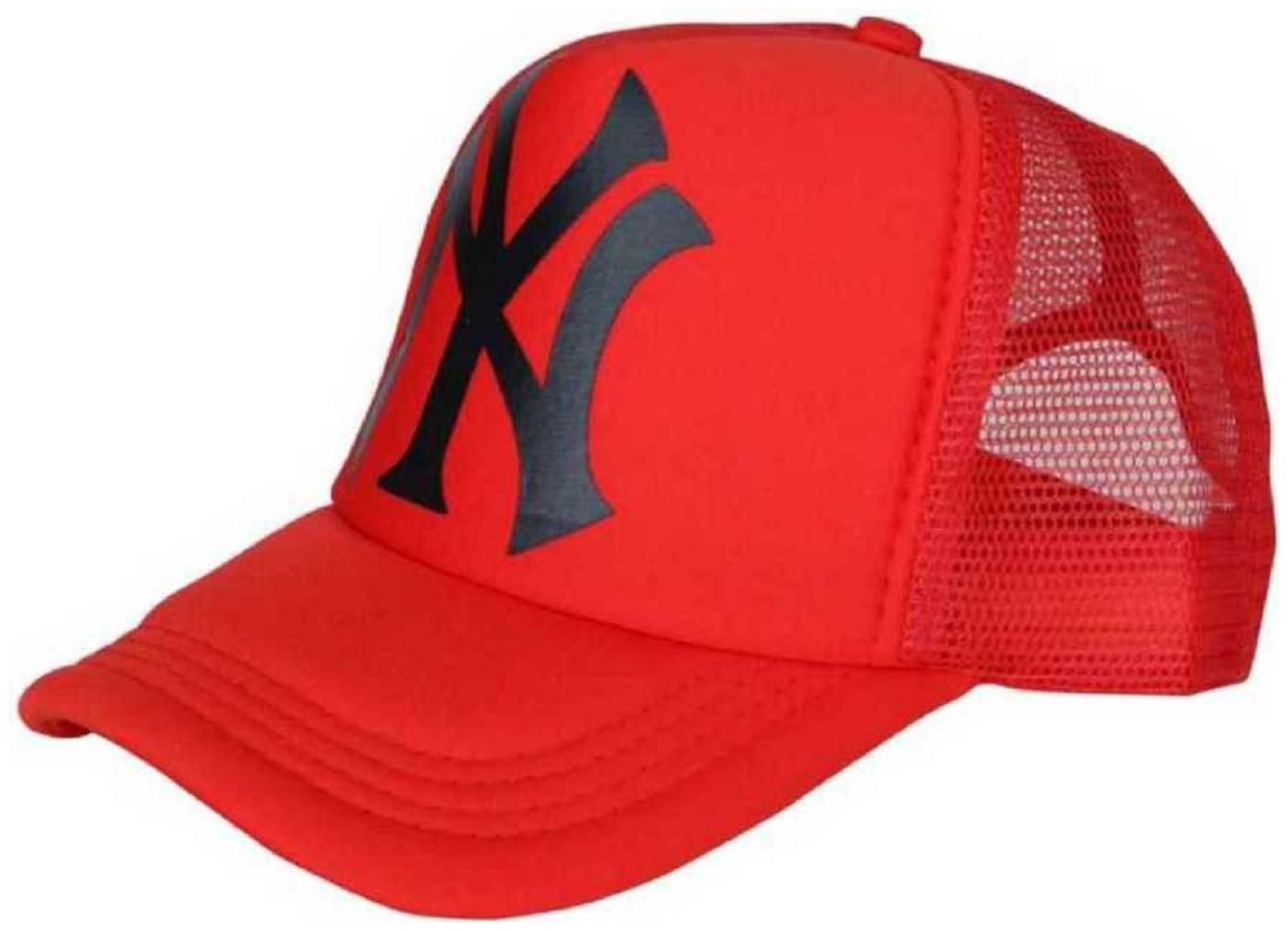 

Classy Printed RED Half Netted Baseball Cap