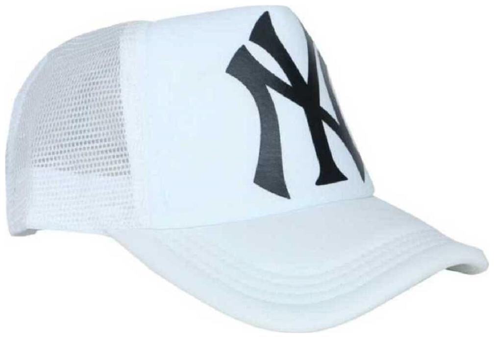 

Classy Printed WHITE Half Netted Baseball Cap