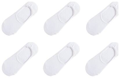 Concepts Pack of 6 Loafer Socks (White)