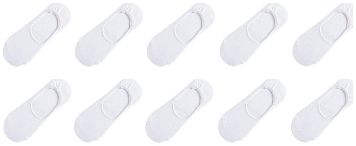 

Concepts White Cotton No show socks ( Pack of 10 )