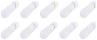 Concepts Pack of 10 Loafer Socks (White)