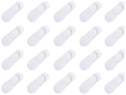 Concepts Pack of 20 Loafer Socks (White)