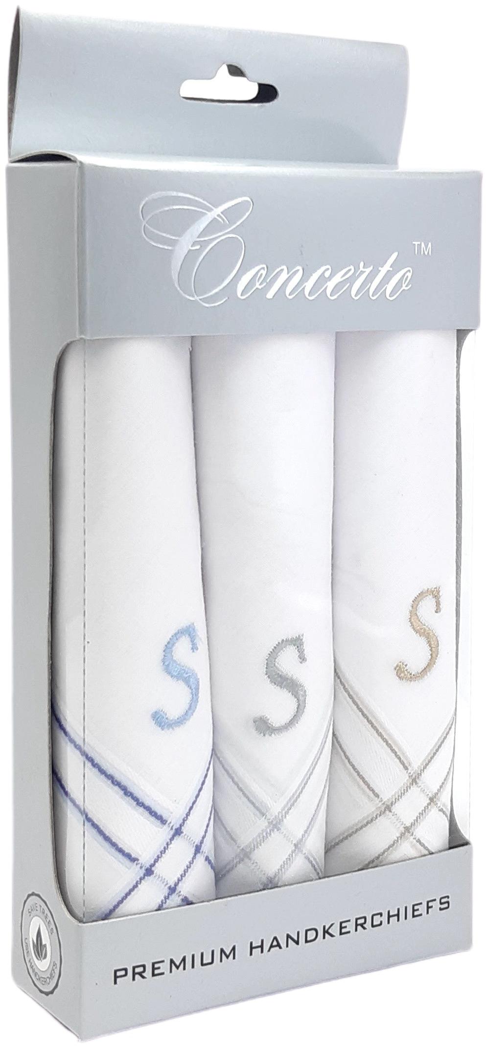 

Concerto White Cotton Handkerchiefs ( Pack of 3 )