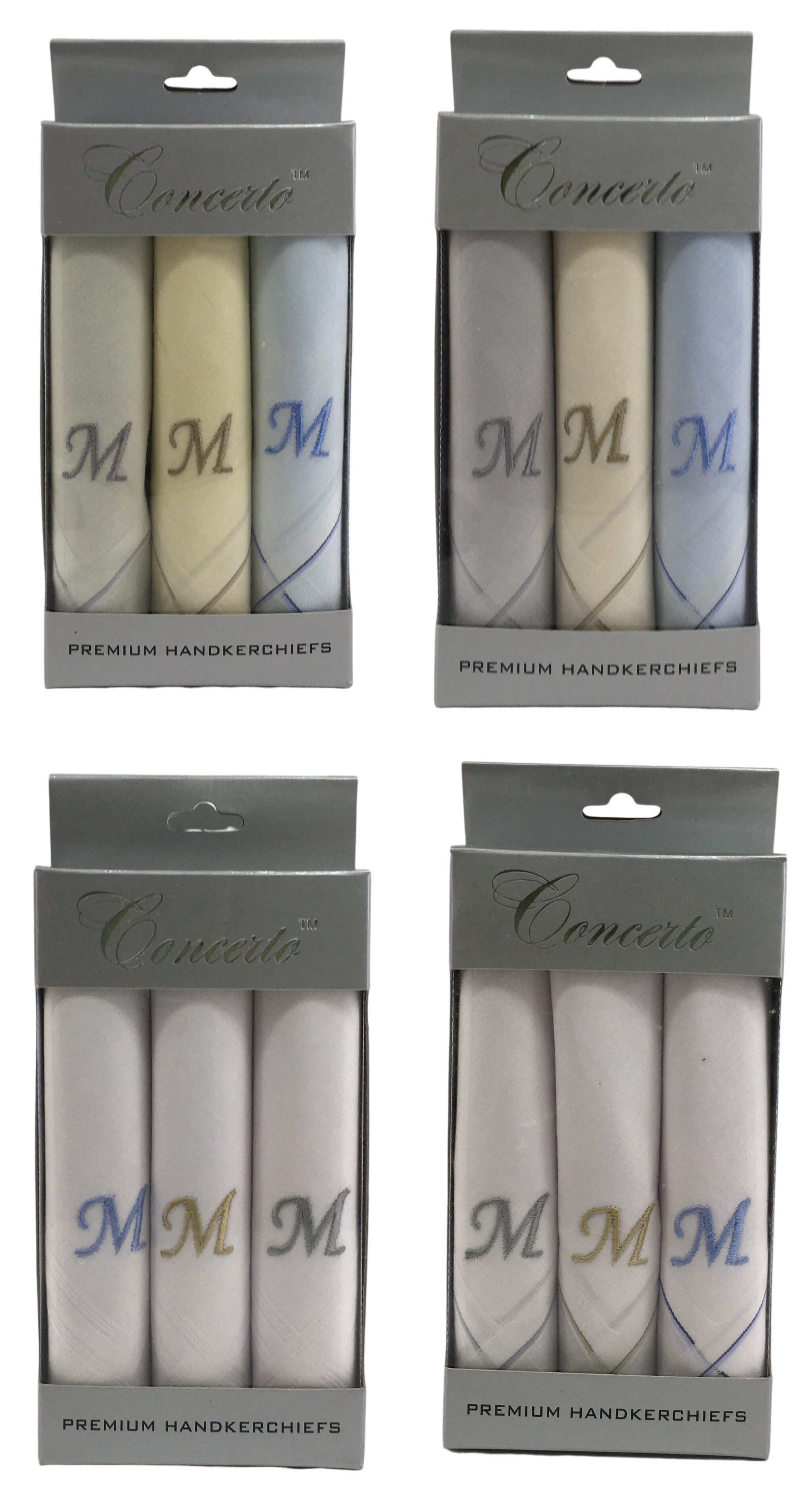 

Concerto Assorted Cotton Handkerchiefs ( Pack of 4 )