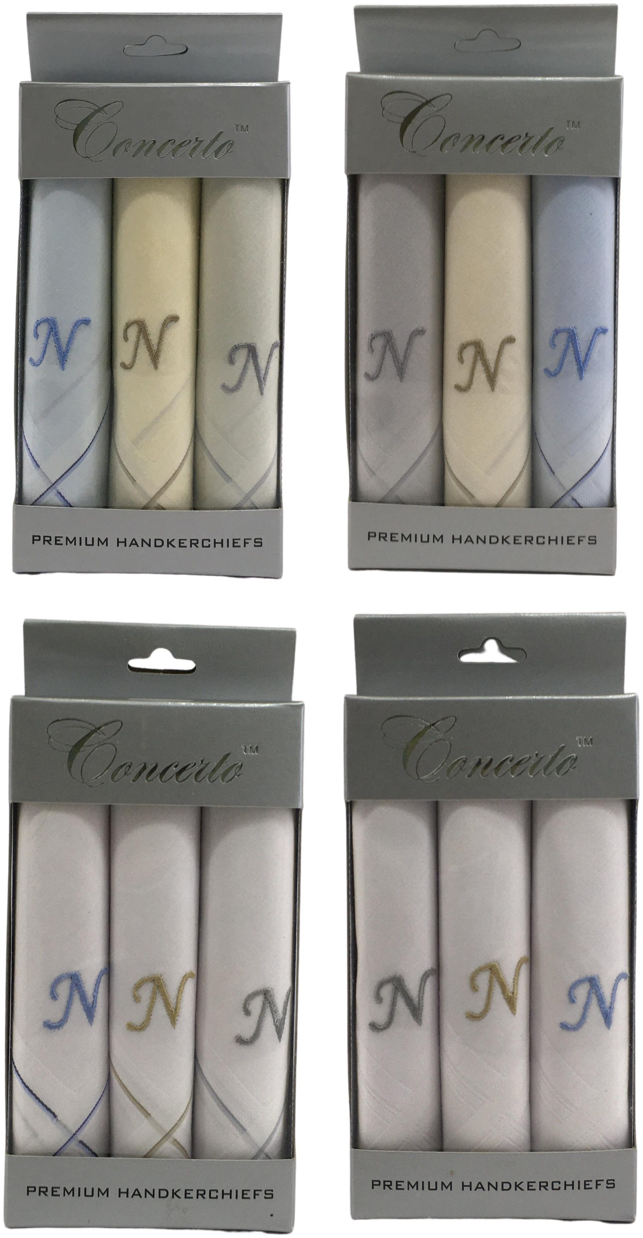 

Concerto Assorted Cotton Handkerchiefs ( Pack of 4 )