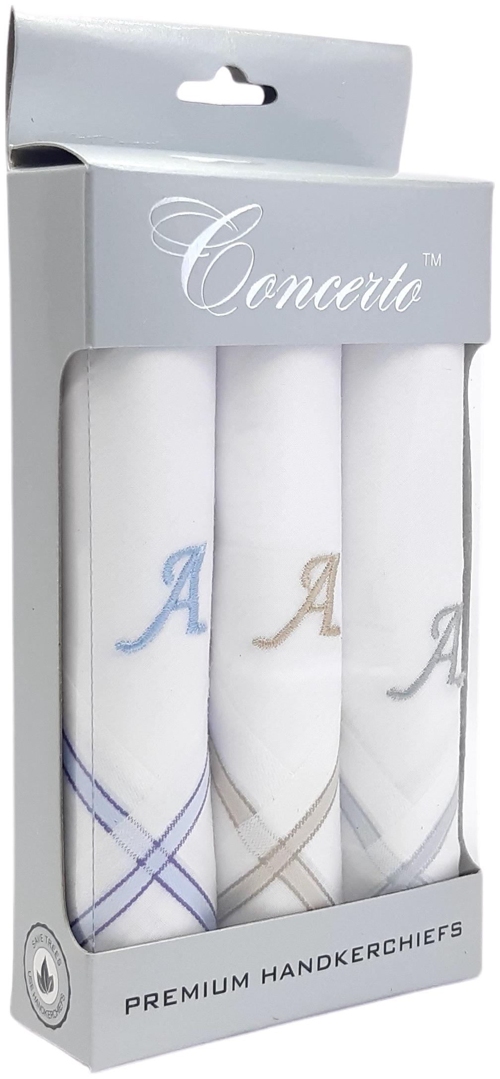 

Concerto White Cotton Handkerchiefs ( Pack of 3 )