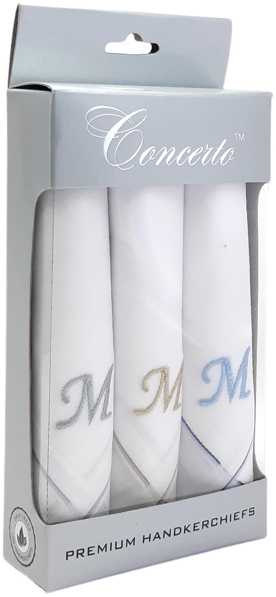

Concerto White Cotton Handkerchiefs ( Pack of 3 )