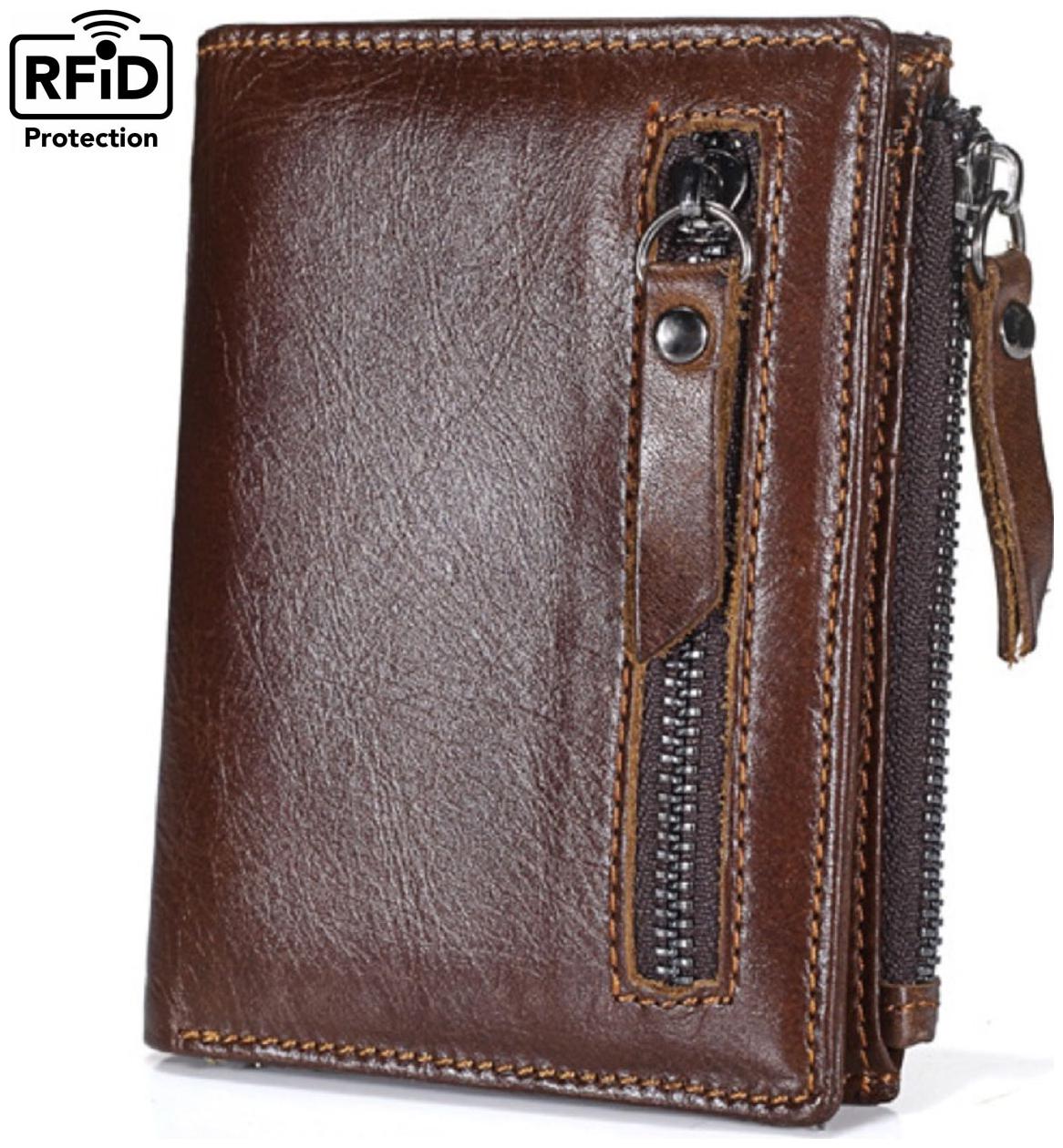 

Contacts Men Brown Leather Bi-Fold Wallet ( Pack of 1 )