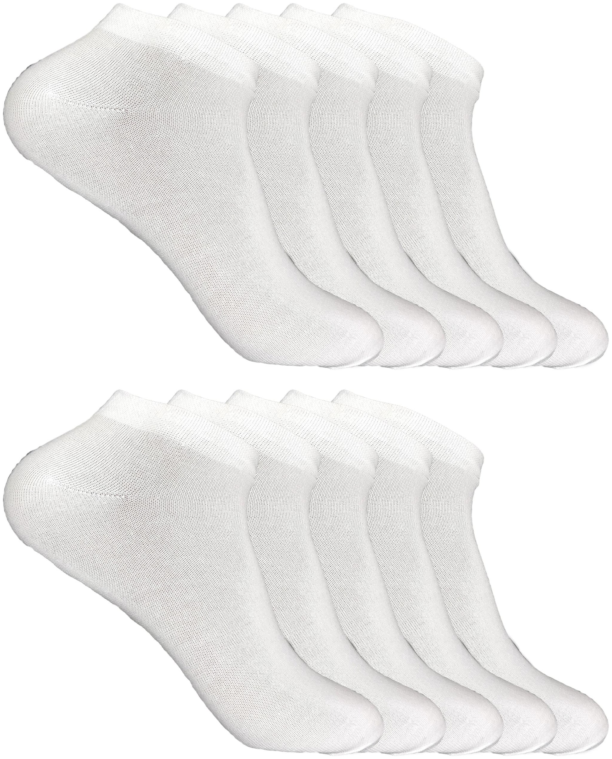 

Cotson White Cotton Ankle length socks ( Pack of 10 )