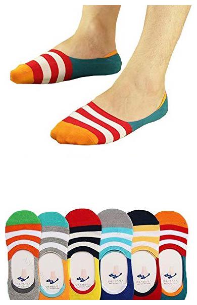 

COTSON Men No Show Loafer Socks (Multicolor Pack of 6 Pairs)