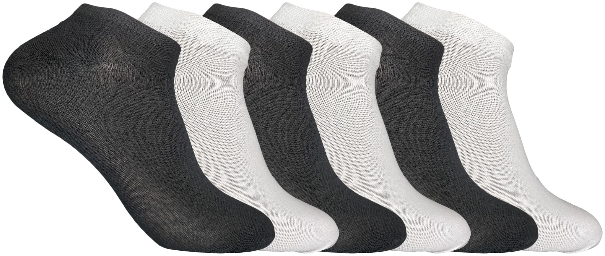 

Cotson Black White Cotton Ankle length socks ( Pack of 6 )