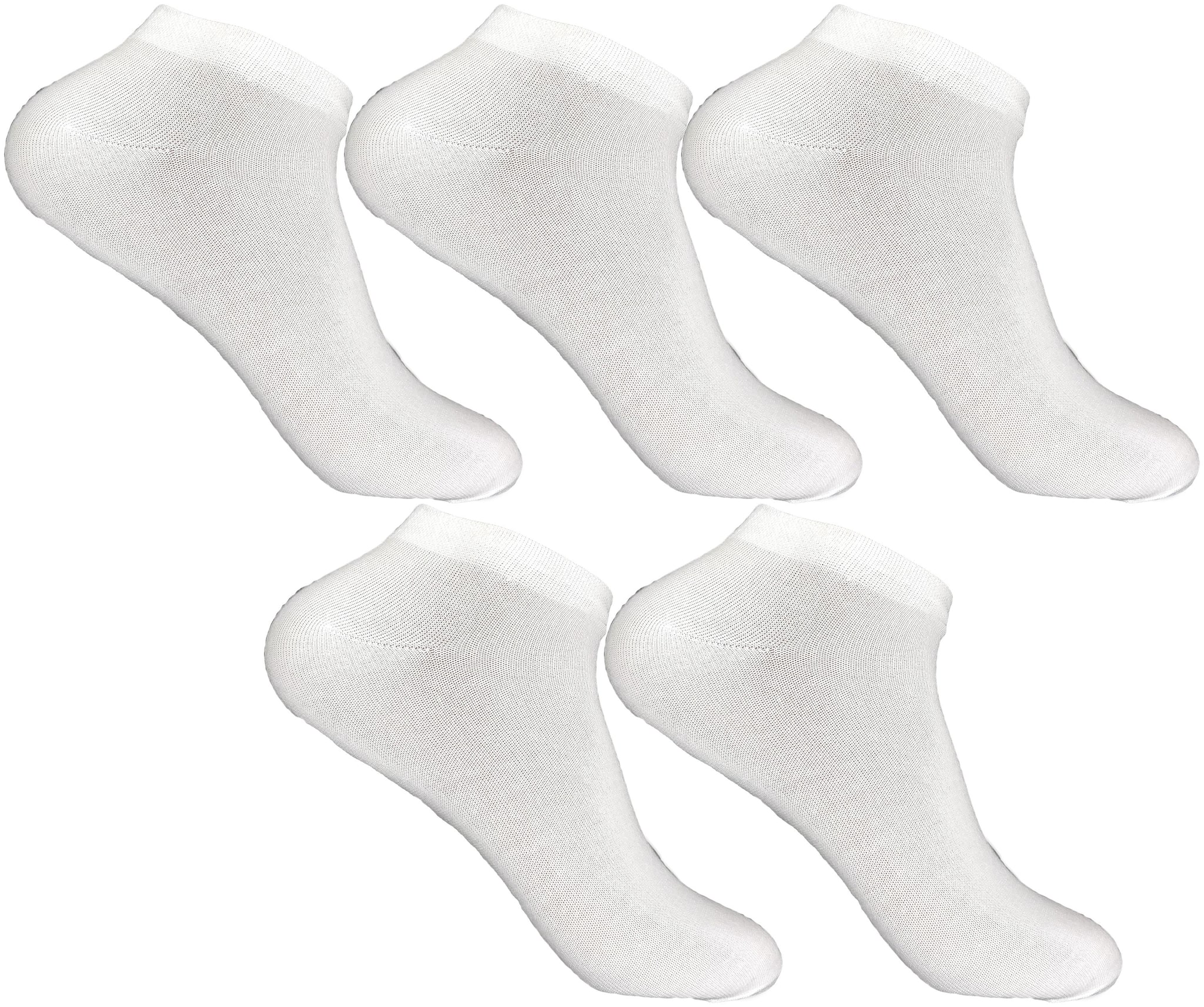 

Cotson White Cotton Ankle length socks ( Pack of 5 )