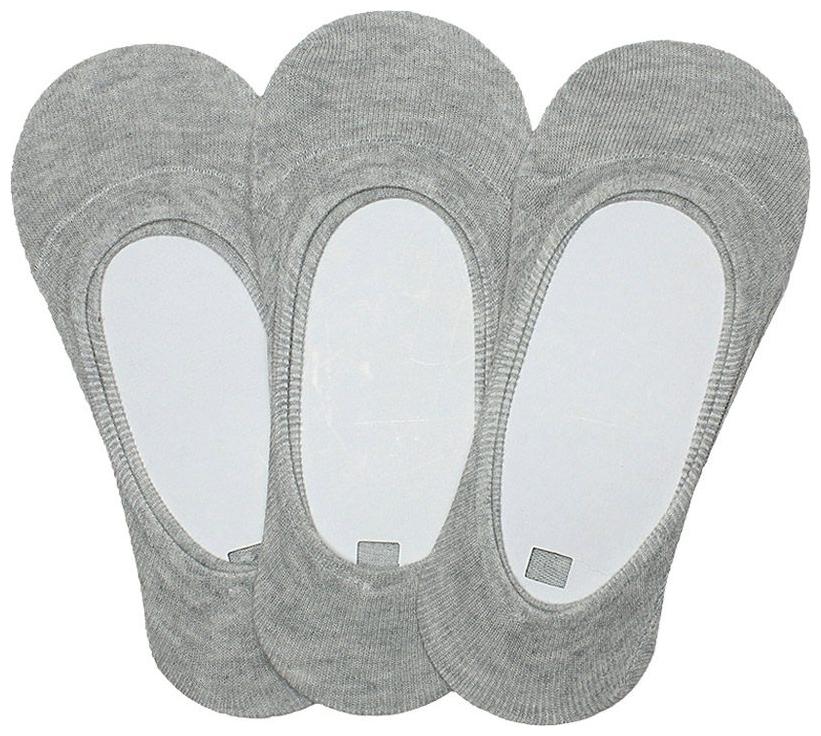 

Cotson No Show Cotton Loafer Socks With Anti-slip Silicon -pack Of 3 Pairs (grey)