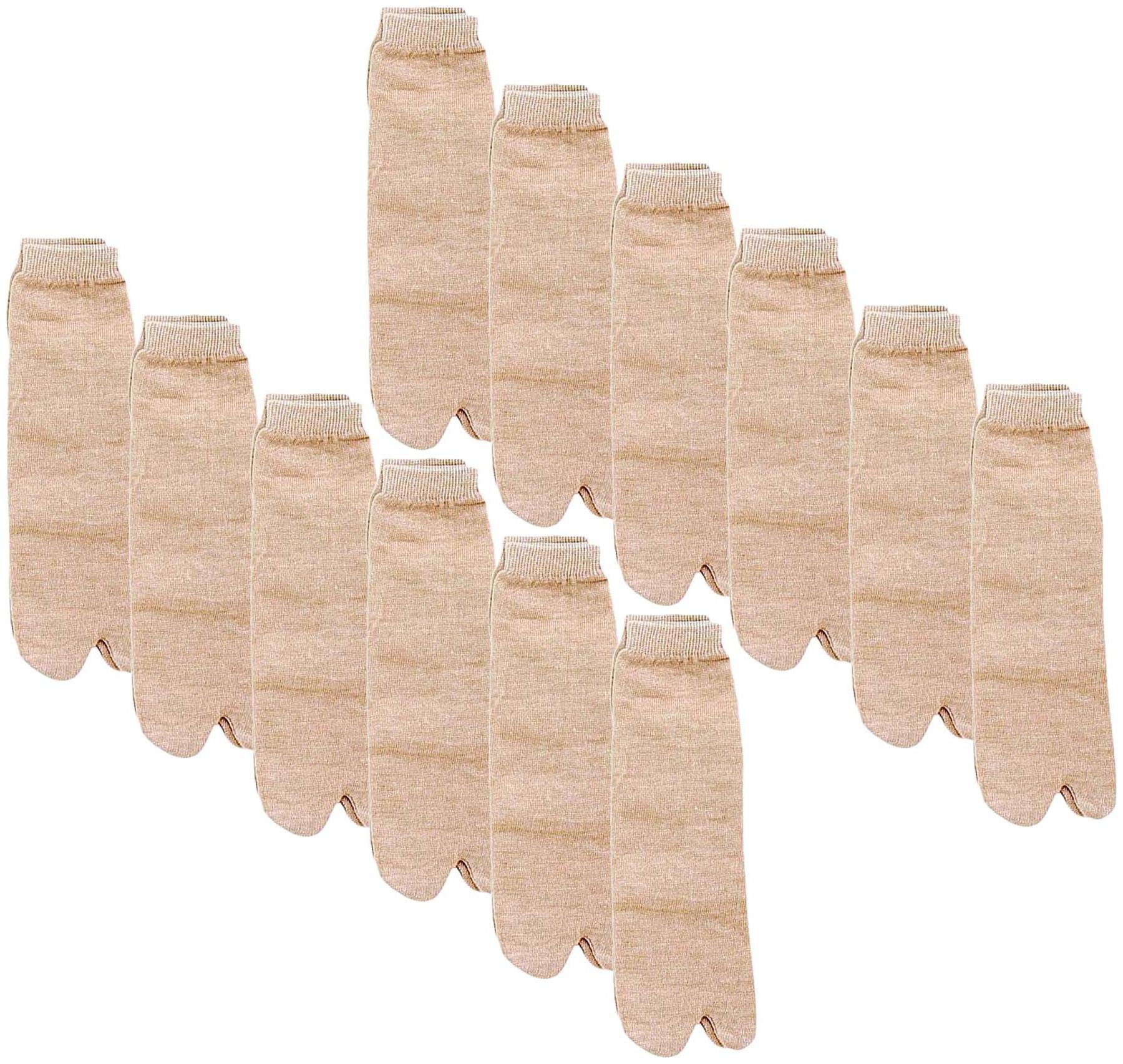 

Cotson Plain Ankle Length Cotton Thumb Socks for Women Ladies Girls (Beige 12 Pairs)