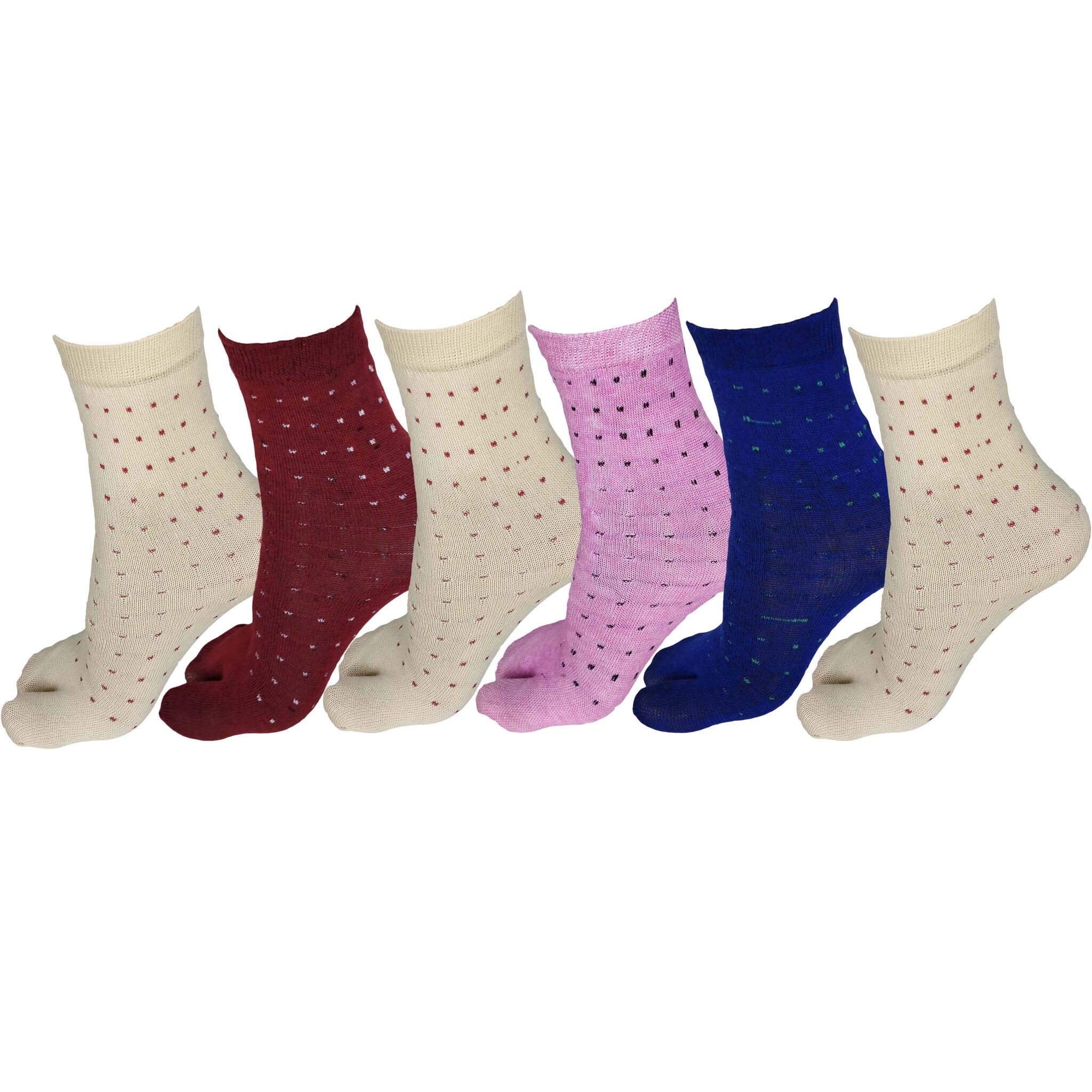 

Cotson Women Cotton Thumb Ankle Length Socks (Pack of 6 Multi Color)