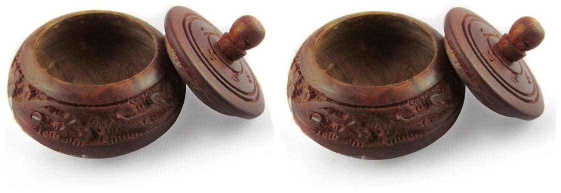 

CraftShoppee Small fancy traditional wooden full carved box set 2