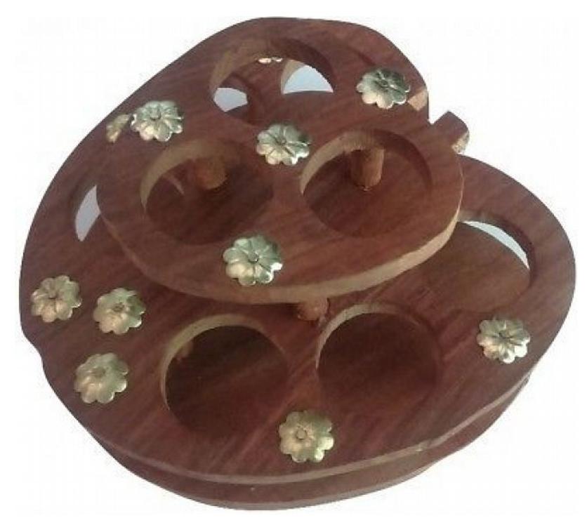 

Craftshoppee wooden Brown Lipstick Stand holder
