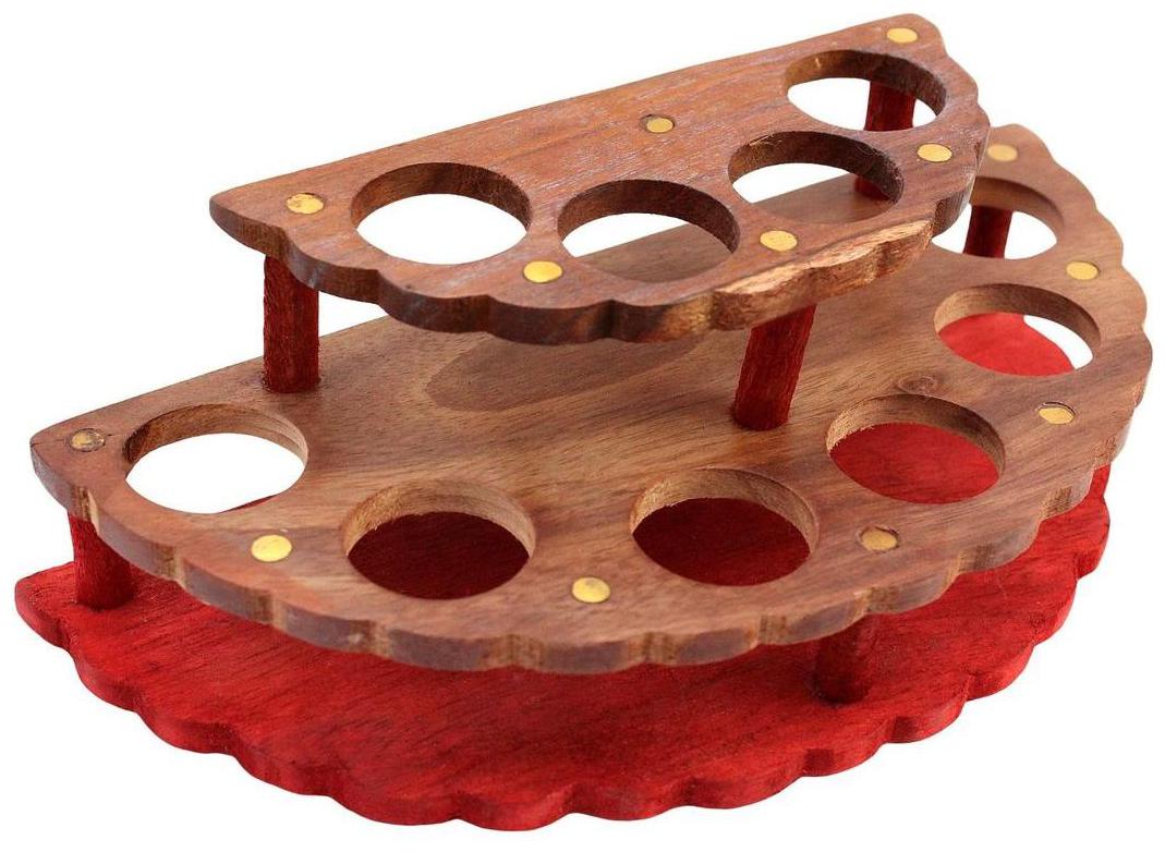 

Craftshoppee wooden Brown Lipstick Stand holder