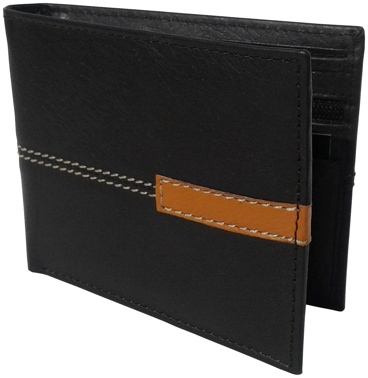 

CRAFTWOOD Men Black Leather Bi-Fold Wallet ( Pack of 1 )