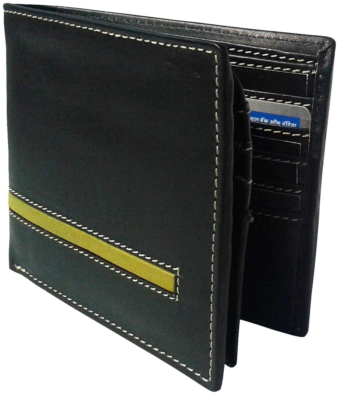 

CRAFTWOOD Men Black Leather Bi-Fold Wallet ( Pack of 1 )