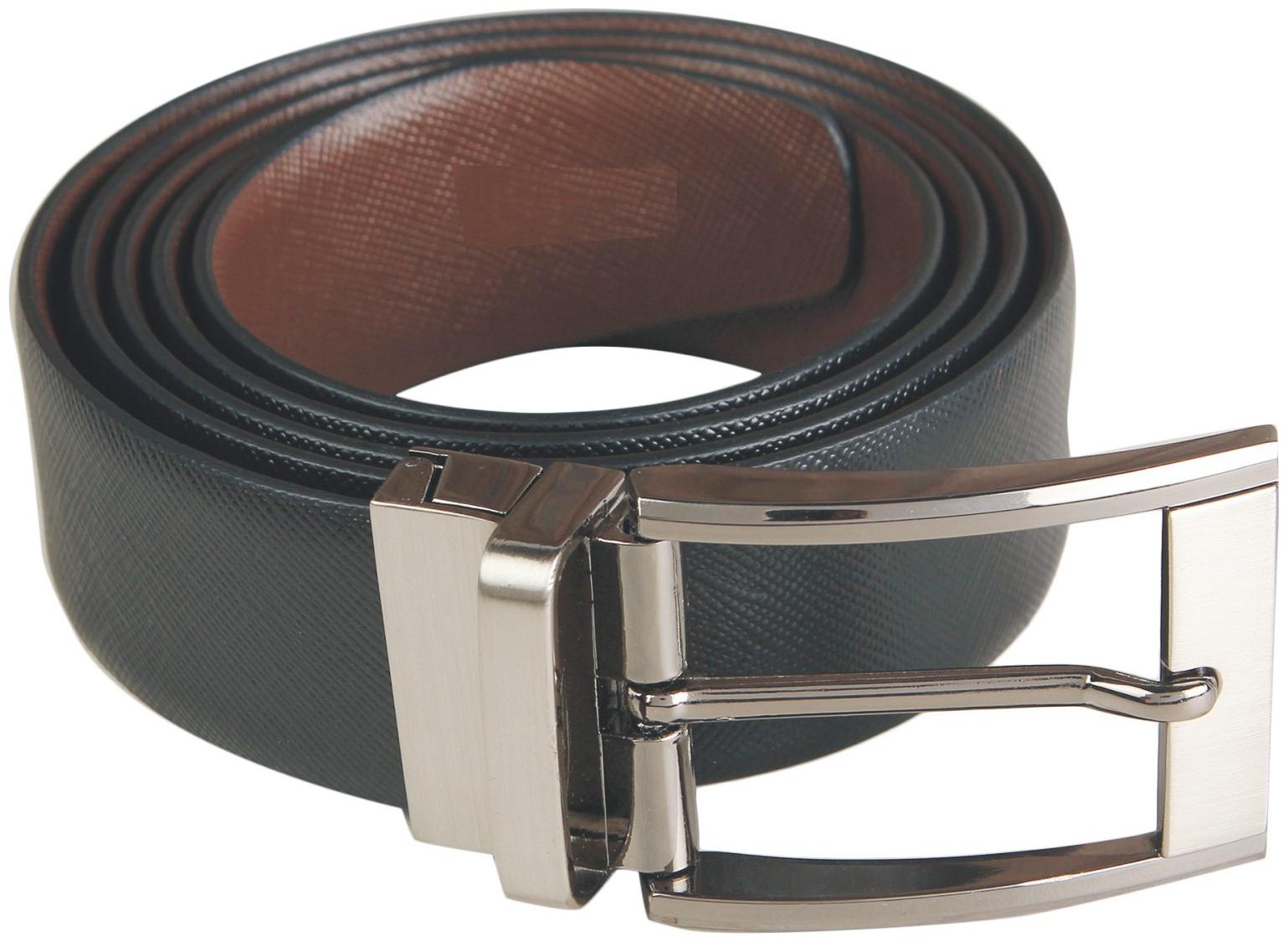 

CRAFTWOOD Men Black Reversible Leather Belt (Size 38 Pack of 1 )