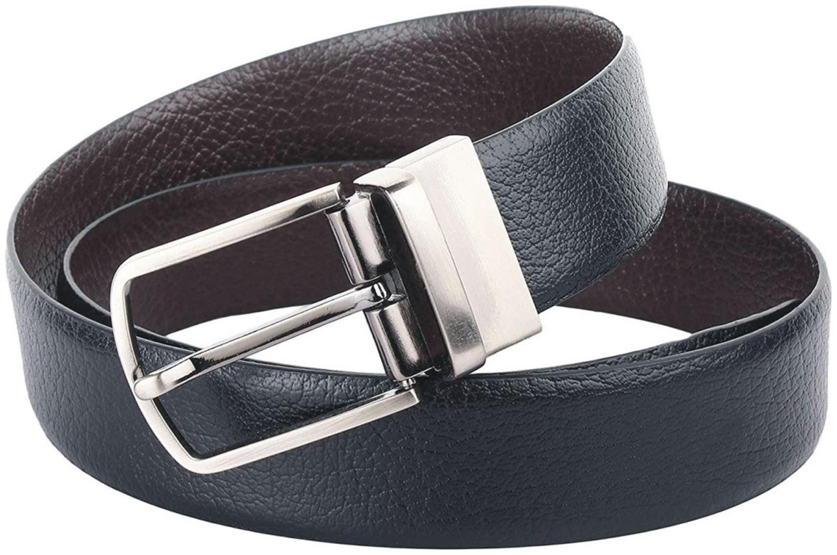 

CRAFTWOOD Men Black Reversible Leather Belt (Size 38 Pack of 1 )