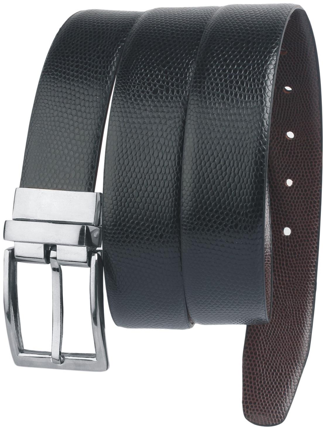 

CRAFTWOOD Men Black Brown Reversible Leather Belt (Size 38 Pack of 1 )