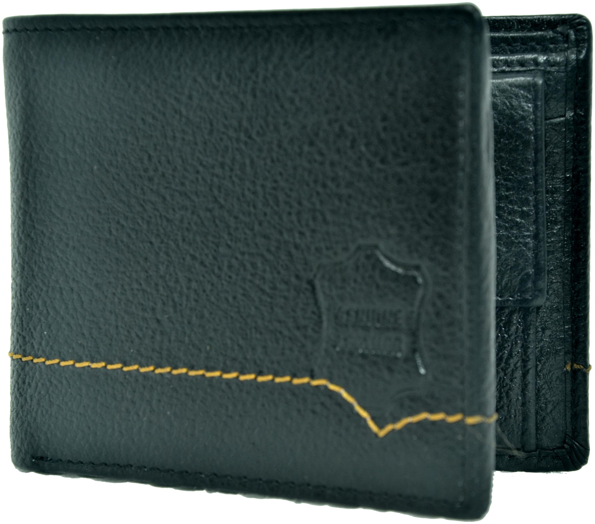 

CRISTEN Men Black Leather Tri Fold Wallet ( Pack of 1 )