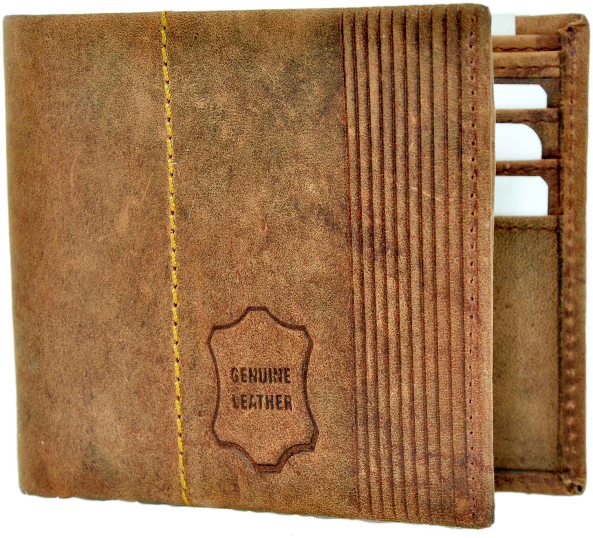 

CRISTEN Men Khaki Leather Bi-Fold Wallet ( Pack of 1 )