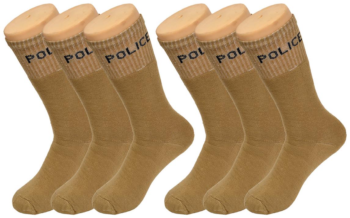 

CH CRUX HUNTER Brown Cotton Crew length socks ( Pack of 6 )