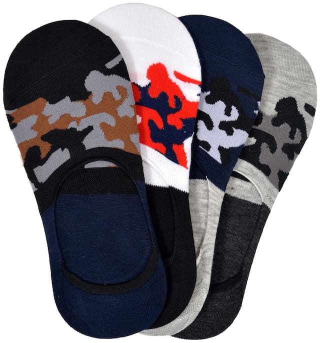 Crux&hunter cotton camouflage men's no show socks pack of 4