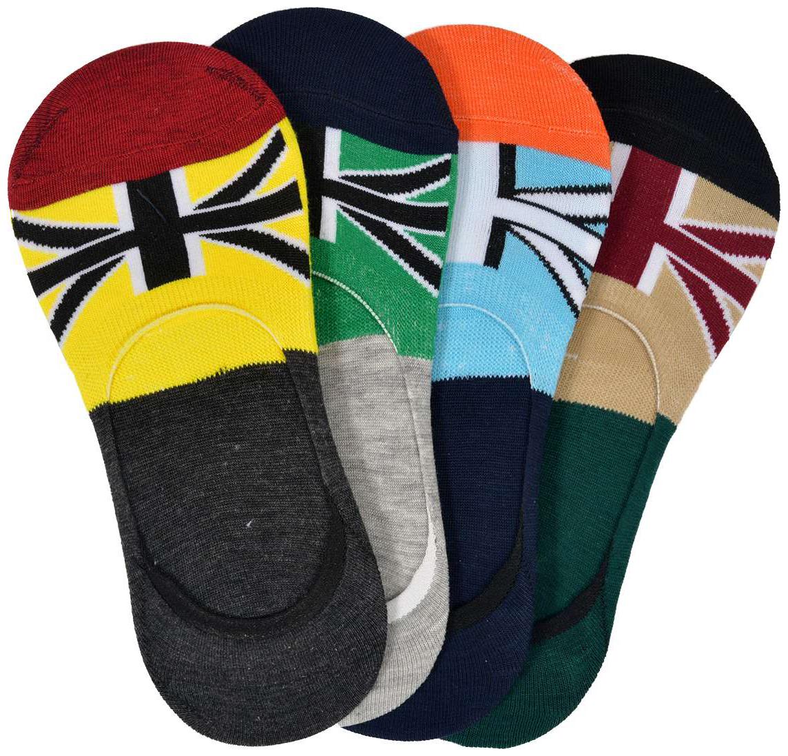

Crux hunter cotton designed unisex no show socks pack of 4
