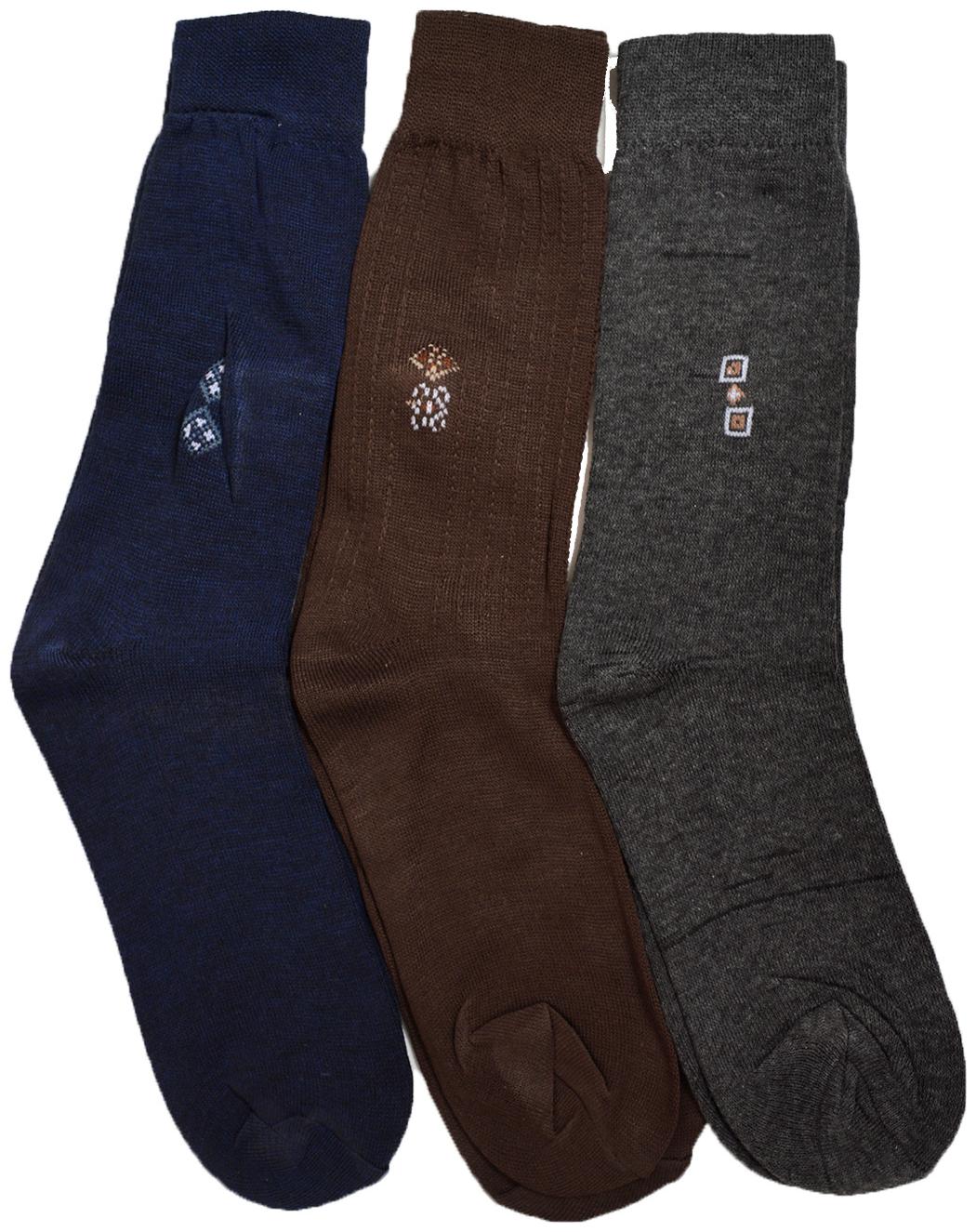 

CH CRUX HUNTER Assorted Cotton Crew length socks ( Pack of 3 )
