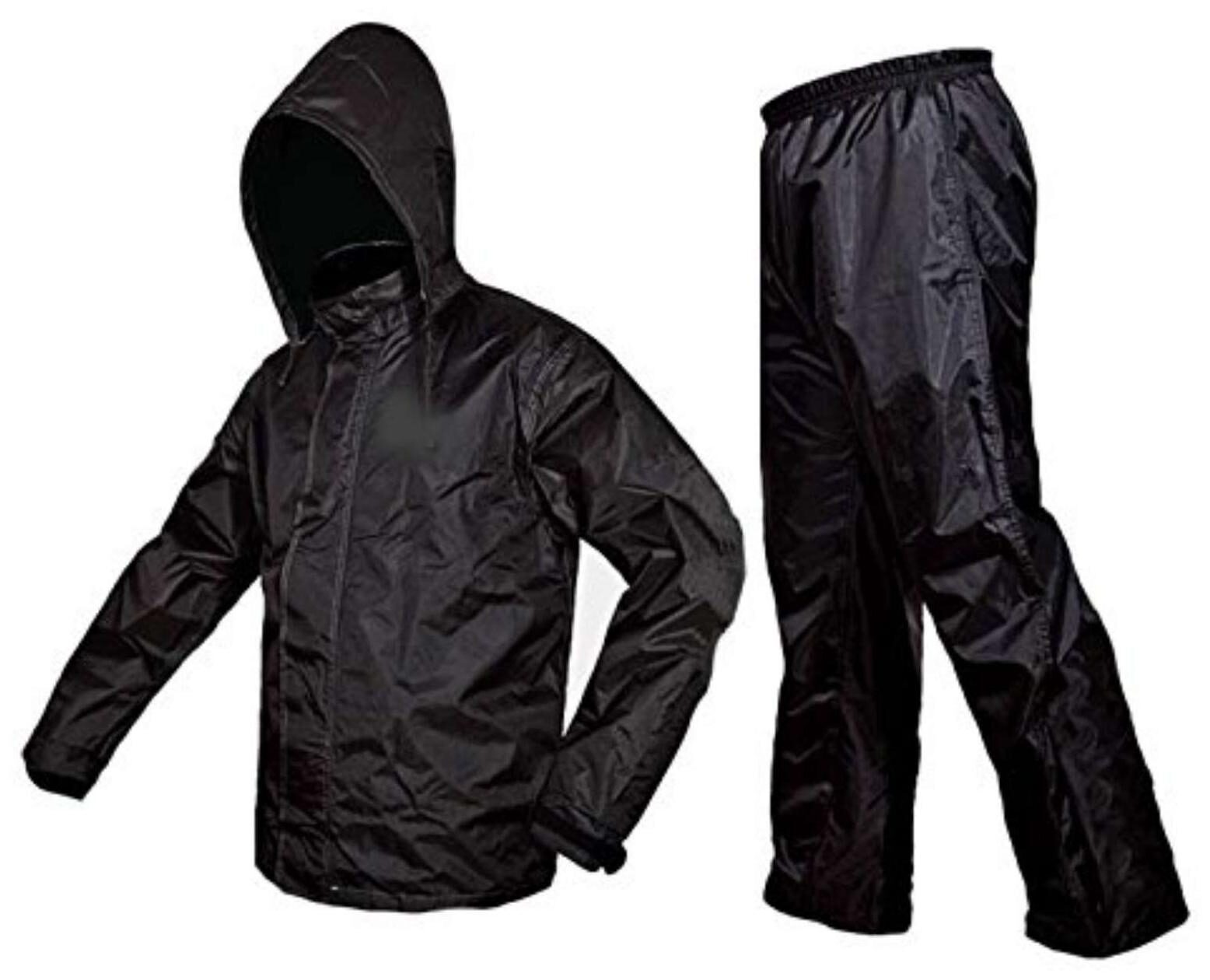 

D C Fashions Eon Premium Plain Unisex Rain Coat-Black