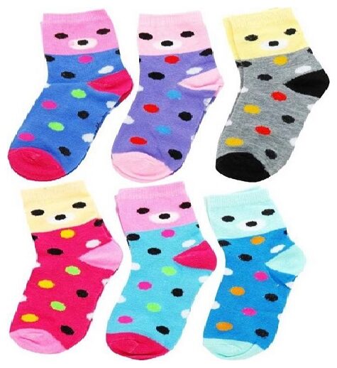 

DAM KIDS SOCKS MULTI-COLOR PAIR OF 6 SIZE 7-9 YEAR