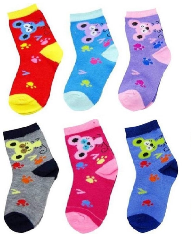 

DAM KIDS SOCKS MULTI-COLOR PAIR OF 6 SIZE 5-7 YEAR