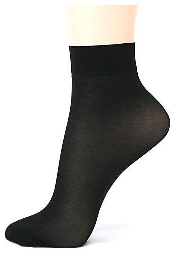 

De-Ultimate Women Black Color Solid Ankle Length Socks (Pack of 2)