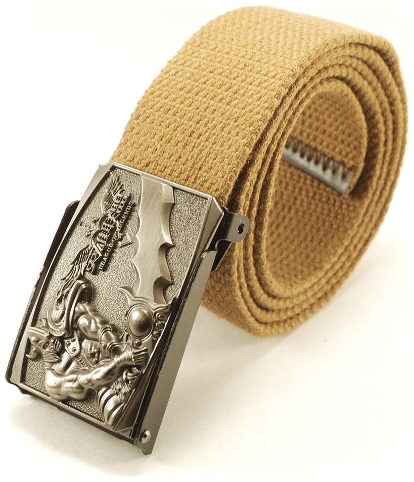 

Derry Dax Brand Fancy Cotton Fabric Khaki Color Auto Lock Belt - BEL005