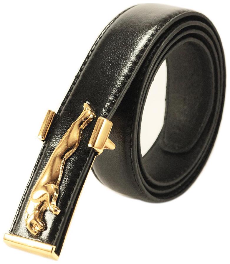 

Derrydax Branded High Quality P U Leather Black Belt - Jaguar-black