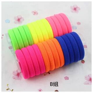 Deutik 24pcs 8mm Mix Colors Girls Elastic Hair Ties Bands Rope Ponytail Holders Headband Scrunchie Hair