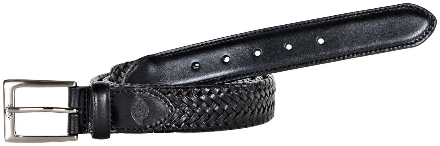 

Dickies Mens Leather V-Weave Braided Stretch Belt Black