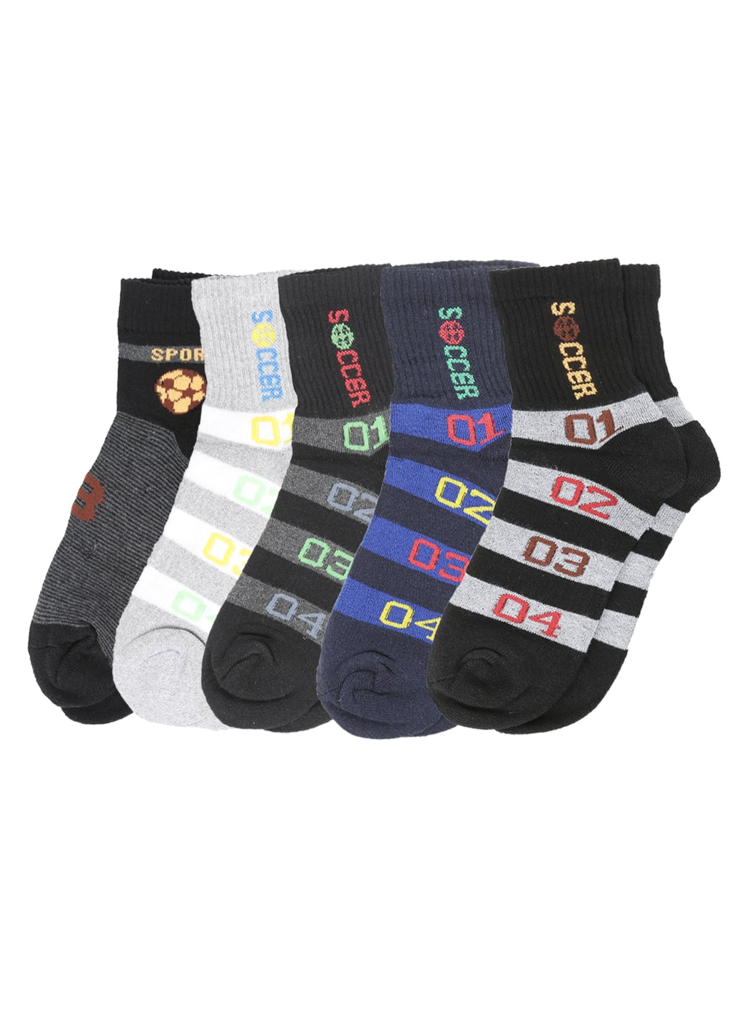 

Dollar Multi Cotton Ankle length socks ( Pack of 5 )