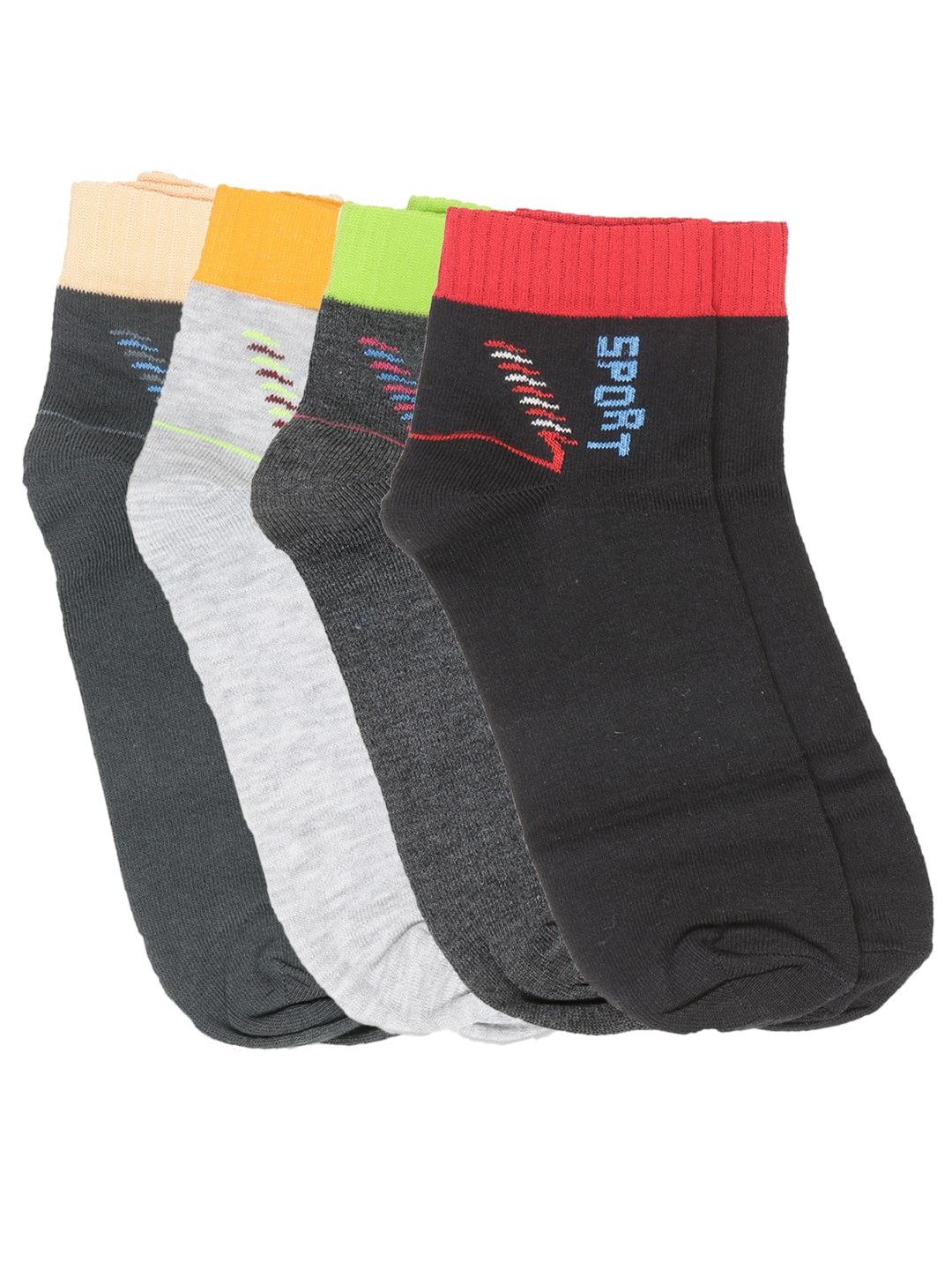 

Dollar Multi Cotton Ankle length socks ( Pack of 4 )