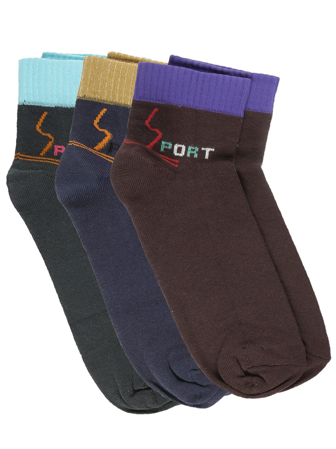 

Dollar Multi Cotton Ankle length socks ( Pack of 3 )