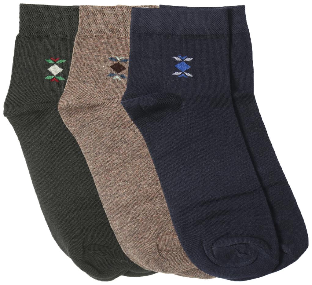 

Dollar Assorted Cotton Ankle length socks ( Pack of 3 )