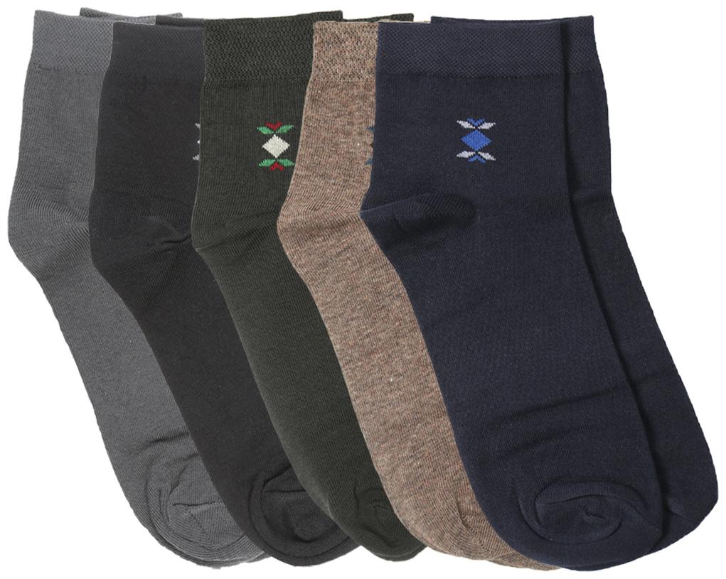 

Dollar Assorted Cotton Ankle length socks ( Pack of 5 )