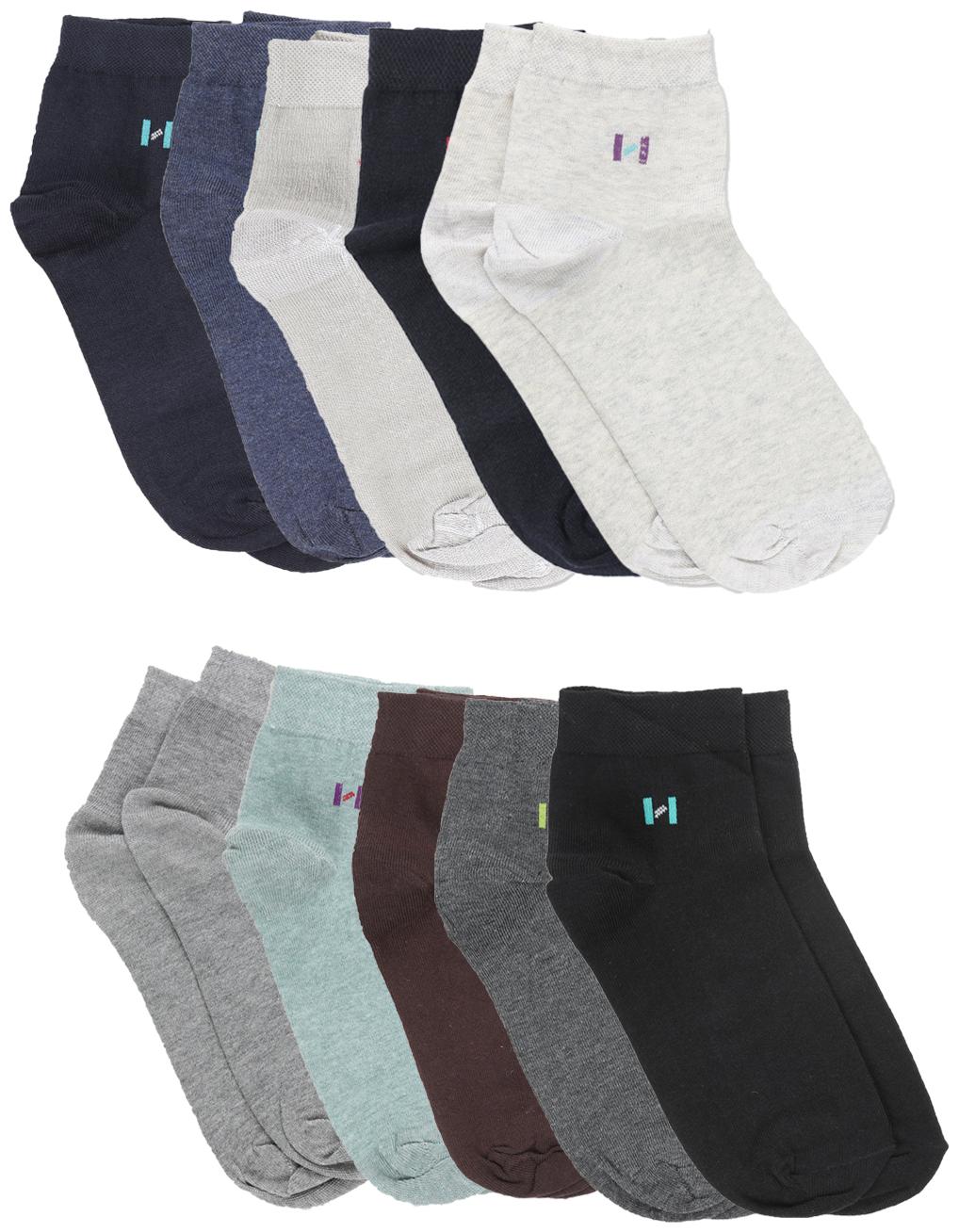 

Dollar Assorted Cotton Ankle length socks ( Pack of 10 )