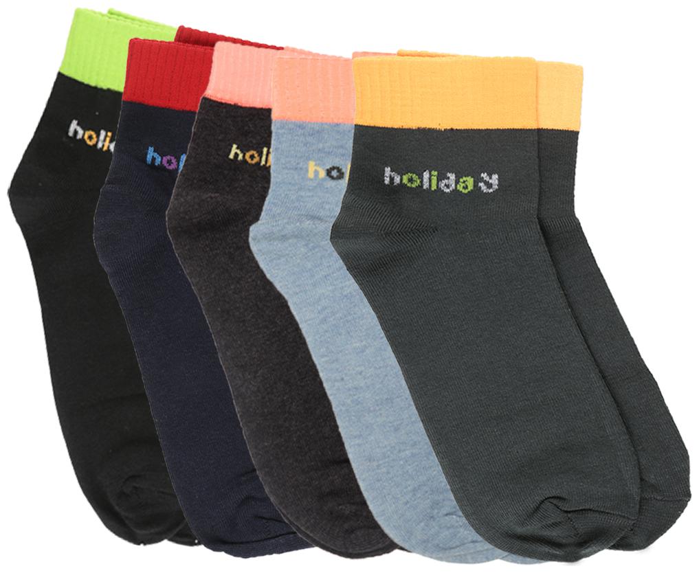 

Dollar Assorted Cotton Ankle length socks ( Pack of 5 )